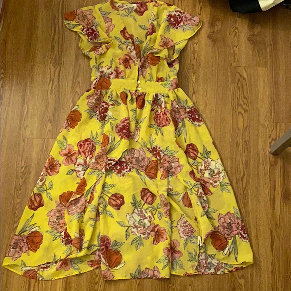 Floral high-low overdress